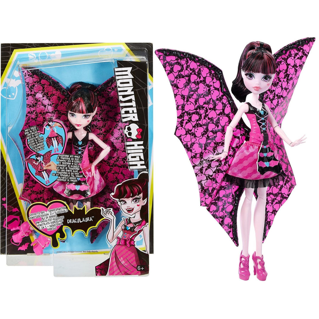 Monster High Ghoul-To-Bat Transformation Draculaura Doll 