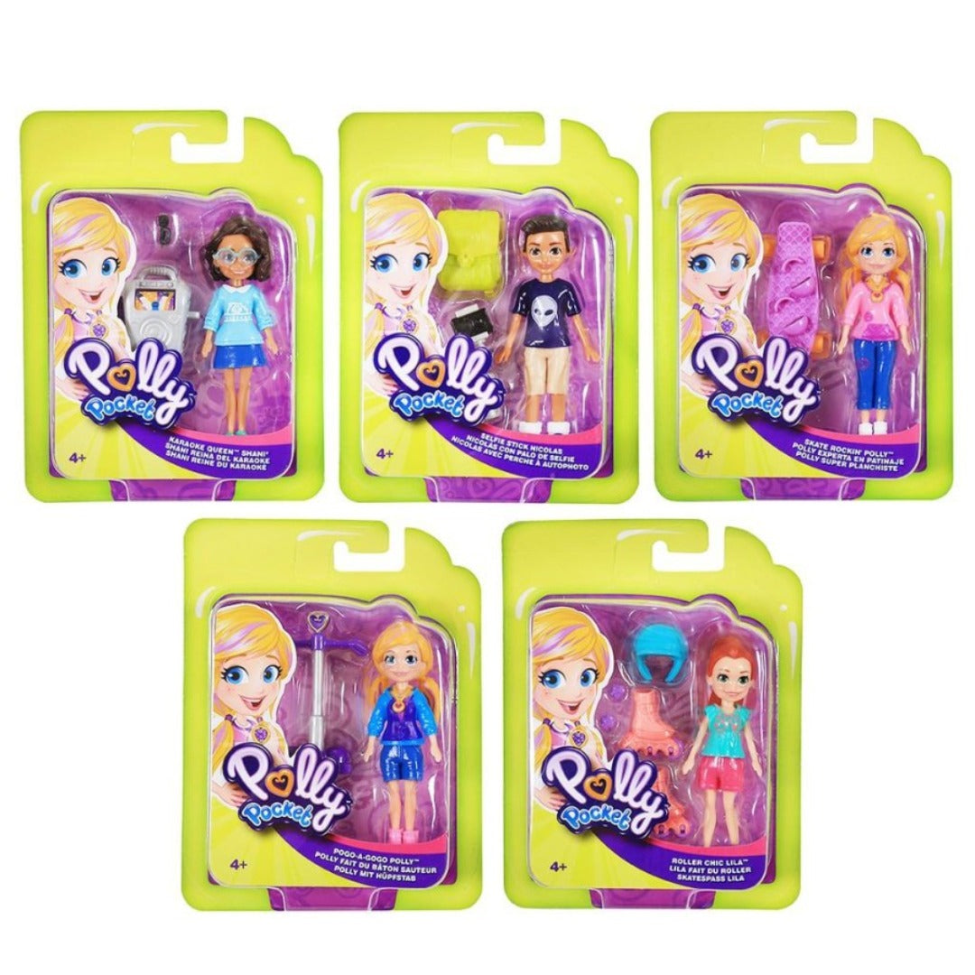 Polly Pocket 9 cm Active Pose Dolls (Choose from Polly, Lila, Shani &  Nicolas)
