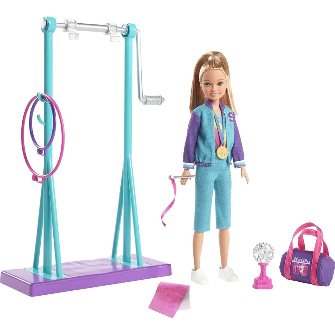 Barbie Team Stacie Doll and Gymnastics Playset with Spinning Bar and A –  Maqio