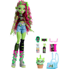 Monster High Venus Mcflytrap Core Doll with Plant Monster Pet Cat Chewlian