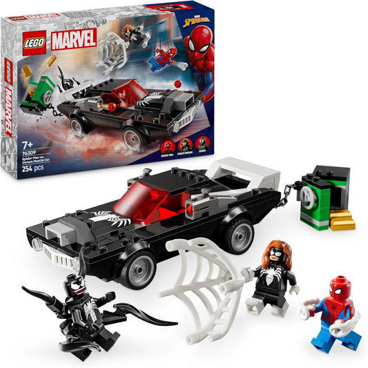 Lego Marvel 76309 Spider Man Vs Venom Muscle Car & 3 Mini Figures Playset