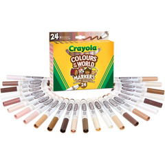 Crayola Colours Of The World Pack Of 24 Colours For Skin Tones - Washable Markers