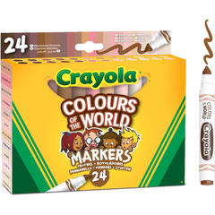 Crayola Colours Of The World Pack Of 24 Colours For Skin Tones - Washable Markers