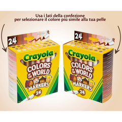 Crayola Colours Of The World Pack Of 24 Colours For Skin Tones - Washable Markers