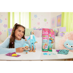 Barbie Cutie Reveal Doll Teddy Bear As a Blue Dolphin and 10 Suprises