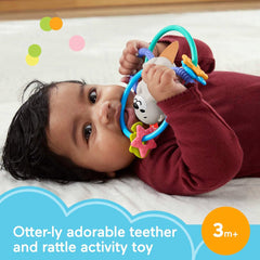 Fisher-Price Baby Toys Twist & Teether Otter 2-in-1 Rattle (Japanese Packaging)