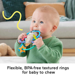 Fisher-Price Baby Toys Twist & Teether Otter 2-in-1 Rattle (Japanese Packaging)