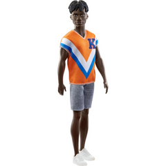 Barbie Fashionistas Ken Doll With Twisted Black Hair Sporty Jersey