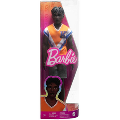 Barbie Fashionistas Ken Doll With Twisted Black Hair Sporty Jersey