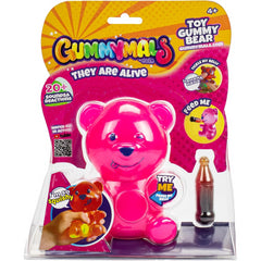 Gummymals Squishy Gummy Interactive Pet Bear with 10 Reactions & Sounds - Pink