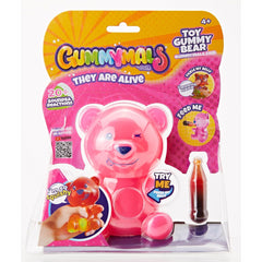 Gummymals Squishy Gummy Interactive Pet Bear with 10 Reactions & Sounds - Pink