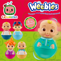 Cocomelon Weebles Wobbles Baby Toy - JJ In Turquoise Pyjamas Figure