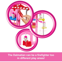 Barbie Careers Firefighter Doll Playset with Fire Station & Tree Pets