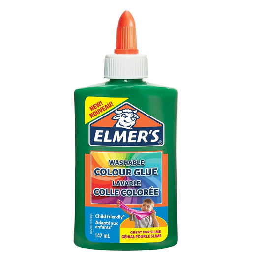 Elmers PVA Glue 147 ml Washable & Kid Friendly for Slime - Green