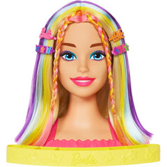 Barbie Colour Reveal Styling Head Straight Blonde Neon Rainbow Hair