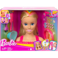 Barbie Colour Reveal Styling Head Straight Blonde Neon Rainbow Hair