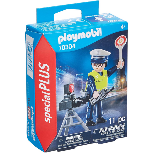 Playmobil 70304 Special Plus Police Officer With Speed Trap Playset