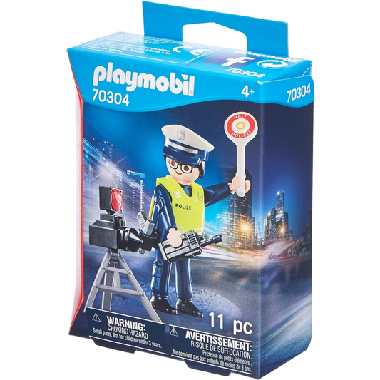 Playmobil 70304 Special Plus Police Officer With Speed Trap Playset