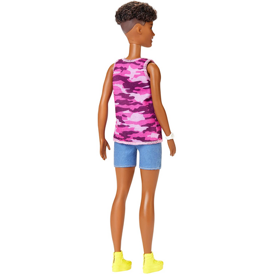 Barbie Fashionistas Doll Short Curly Brunette Hair Good Vibes