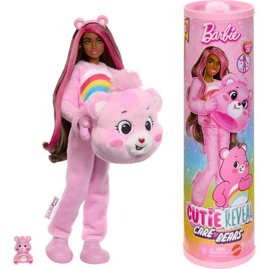 Barbie Cutie Reveal Care Bears Series and 10 Surprises - Pink Cheer Bear