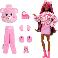 Barbie Cutie Reveal Care Bears Series and 10 Surprises - Pink Cheer Bear