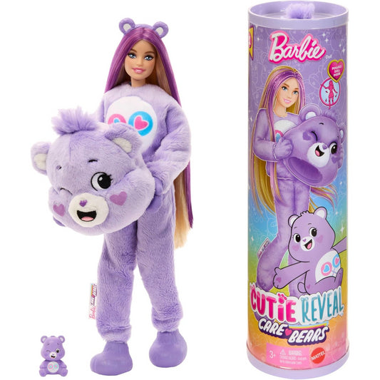 Barbie Cutie Reveal Care Bears Series and 10 Surprises - Purple Share Bear