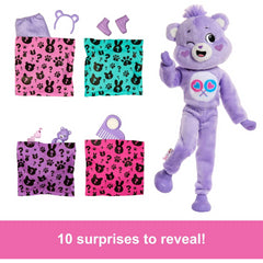 Barbie Cutie Reveal Care Bears Series and 10 Surprises - Purple Share Bear