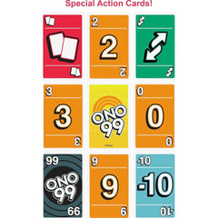 Uno Ono 99 Adding Numbers Card Game