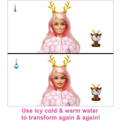 Barbie Cutie Reveal Doll 10 Surprises Snowflake Sparkle Series - Deer