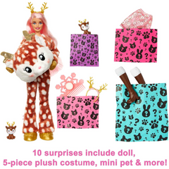 Barbie Cutie Reveal Doll 10 Surprises Snowflake Sparkle Series - Deer