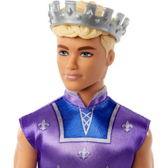 Barbie Royal Ken Blonde Hair Doll and Purple Outfit