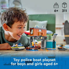 LEGO 60417 City Police Speed Boat & Hideout Construction Playset