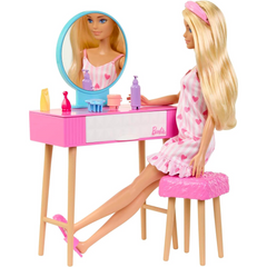 Barbie Doll And Bedroom Furniture Playset 20+ Storytelling Accessories