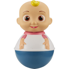 Cocomelon Weebles Wobbles Baby Toy - JJ In Pink Sleeve Blue Bottom Figure