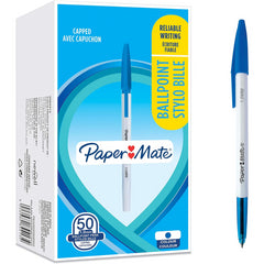 Paper Mate 045 Ballpoint Pens Blue Ink Pack of 50