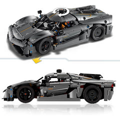 Lego Technic 42173 Koenigsegg Jesko Absolut Grey Hypercar Race Car Playset