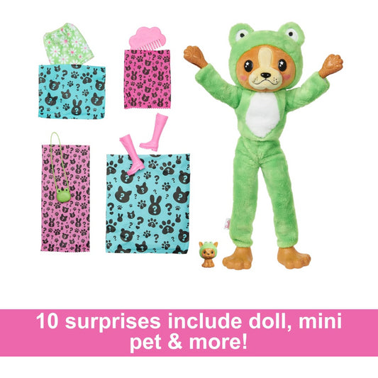 Barbie Cutie Reveal Chelsea Doll Green Puppy Frog Costume