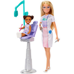 Barbie You Can Be Anything Blonde Denist Doll with Lab Coat and Patient Doll