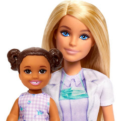 Barbie You Can Be Anything Blonde Denist Doll with Lab Coat and Patient Doll