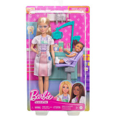 Barbie You Can Be Anything Blonde Denist Doll with Lab Coat and Patient Doll