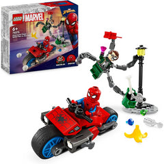 Lego Marvel 76275 Motorcycle Chase Spider-Man Vs Doc Ock Playset