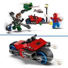 Lego Marvel 76275 Motorcycle Chase Spider-Man Vs Doc Ock Playset