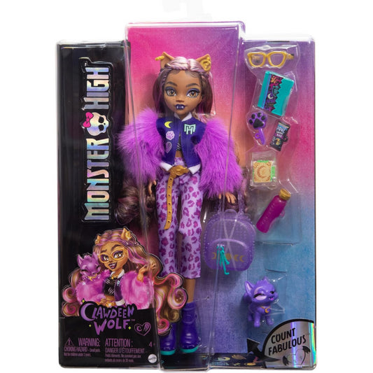 Monster High Clawdeen Wolf Core Doll with Pet Dog Crescent