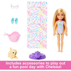 Barbie Chelsea Rainbow Water Slide Playset with Doll Dog & Accessories