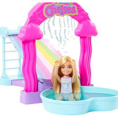 Barbie Chelsea Rainbow Water Slide Playset with Doll Dog & Accessories