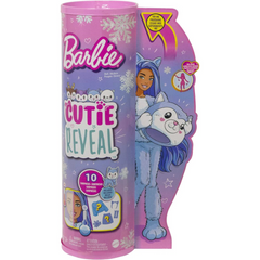 Barbie Cutie Reveal Doll 10 Surprises Snowflake Sparkle Series - Husky