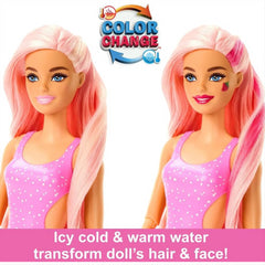 Barbie Pop Reveal Fruit Series Colour Changing Doll with Pink Hair - Strawberry Lemonade