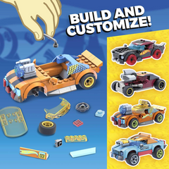 Hot Wheels Mega Car Customizer Building Set with Micro Figure Driver