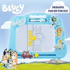 Bluey Travel Magnetic Scribbler Pad with Pen & 3 Stamps