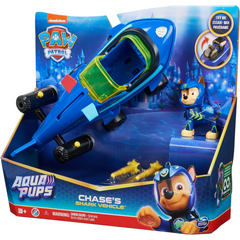 Paw Patrol Aqua Pups Chase's Transforming Shark Vehicle Playset